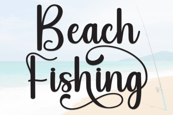 Beach Fishing: A Timeless Script Handwritten Font for Makers
