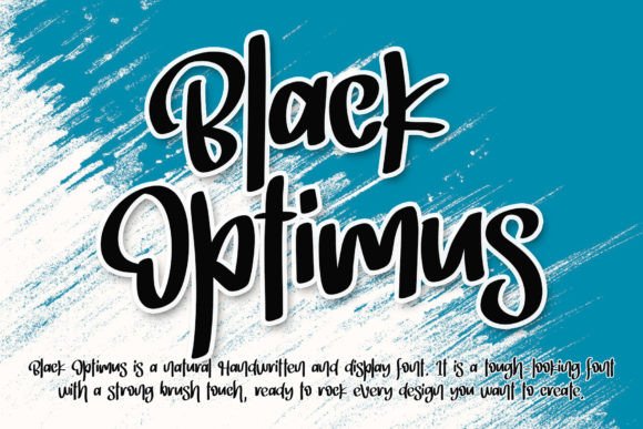 Black Optimus: A Bold Script Handwritten Font for Makers
