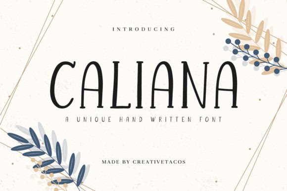 Caliana: A Whimsical Script Handwritten Font for Editorial Charm