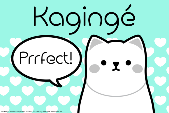 Kagingé: A Sweet Script Handwritten Font for Editors