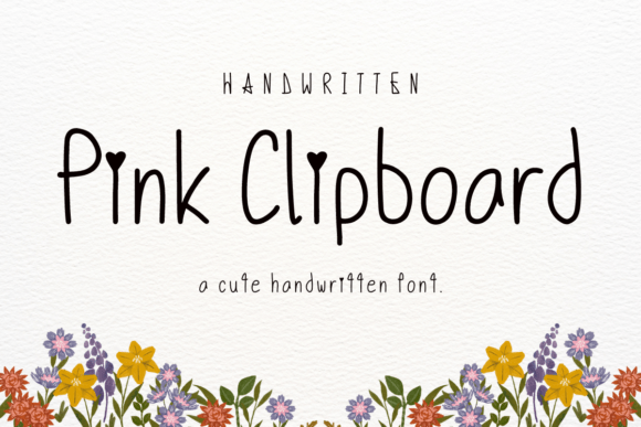 Pink Clipboard: A Charming Script Handwritten Font for Web Design