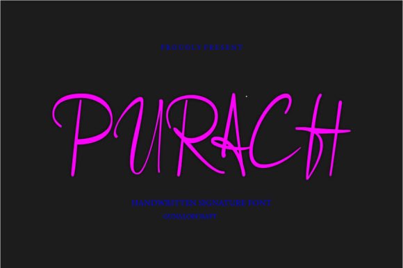 Purach: A Playful Handwritten Font for Makers