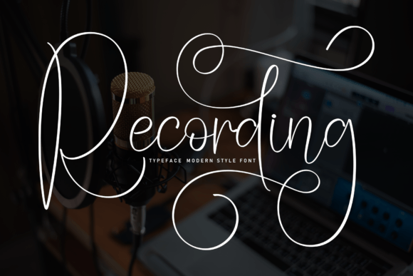 Recording Font: A Modern Script for Elegant Branding